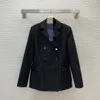 1206 XL 2023 Milan Runway Coat Autumn Märke samma stil kappa lapel hals hög kvalitet långärmad kvinnor kläder weinig23082943