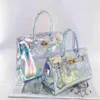 Jelly Saco Transparente Bag Mirage Bolsa de praia PVC PVC Portátil One ombro Straddle Bag 2205142394