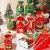 Decorações de Natal 50 PCS Papai Noel Sacos de Doces de Natal Decoração de Casa Flocos de Neve Bonecos de Neve Saco Feliz Tratar