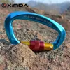 Climbing Harnesses XINDA 25KN Mountaineering Caving Rock Carabiner D Shaped Safety Master Screw Lock Buckle Escalade Equipement 231204