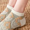 Women Socks Japan Style Frilly Ruffle Summer Cotton Breathable Low Cut Ankle Floral Embroidery Harajuku Kawaii Cute Short