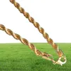 Yhamni nuevo collar de oro de moda con color de oro de sello 6 mm 20 pulgadas de largo Collar de cadena de Ed Joyería fina NX1848096905