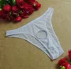 Cuecas masculinas sexy roupa interior perspectiva oca virilha malha tanga