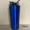 25oz 750ml protéine secouer tasse Drinkware en acier inoxydable Double paroi isolé sous vide sport Yoga protéines bouteilles d'eau tasses