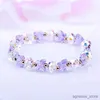 Łańcuch New AB Butterfly Crystal Bracelets Kobiety Słodki temperament ręczne bransoletki bransoletki Uroki biżuterii Making Men Bransoletka R231205