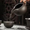 Conjuntos de chá Yixing Roxo Areia Chá Conjunto Preto / Vermelho Cerâmica Bule Handmade Teacup Gaiwan Tureen Cerimônia