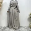 Ubranie etniczne Niezwykłe abayas dla kobiet muzułmanin 2024 Ramadan Belted Maxi Dress Islamska arabska szata Dubai Turcja Kaftan Jalabiya suknia