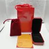 Moda color rojo pulsera collar anillo original caja naranja bolsas caja de regalo de joyería para elegir 296y