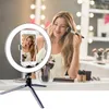 Luces para selfies 26 cm Mesa de pografía Luz LED Trípode Anillo Lámpara Video Live Po Studio Selfie Stick Luz de maquillaje para teléfono 231204