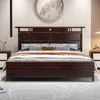 "Stylish and Sleek Solid Wood Master Bedroom Furniture Set - Modern Minimalist Design for a Contemporary and Elegant Bedroom Decor"