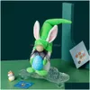 Feestelijke Pasen Konijn Gnome Ornament Bunny Gonk Pluche Faceless Pop Speelgoed Lente Decoratie Voor Desktop Kinderen Geschenken Drop D Dhl6O