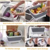 Sink Strainers LMETJMA 9L Collapsible Dish Tub Sink Folding Laundry Tub Folding Colander Fruits Vegetables Washing Drain Basket JT173 231204