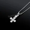 Hohe Qualität 925 Sterling Silber Upside Down Kreuz Anhänger Halskette CZ Anhänger Für Frauen Edlen Schmuck