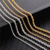 3mm 4mm 5mm 6mm largeur corde chaîne collier ed or 316L acier inoxydable colliers corde chaîne pour femmes hommes bijoux Dropshippin254x