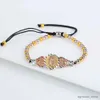 Kette Religiöse Jungfrau Gold Perlen Geometrisch einstellbares Armband für Männer und Frauen Neues Design hochwertiger Schmuck 18K Gold plattiert R231205