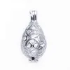 10 pièces 12 15mm filigrane Cage pendentif perle cage larme laiton mer verre médaillons C02252732