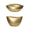 OOTDTY Gold Metal Flower Pot Planter Vase Succulent Plant Container Ornament Home Decoration Indoor Outdoor 210712240J