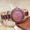 デザイナーの時計Bewell Trendy Men's Fashion Calendar Movement Sandalwood Watch Solidwood New Product Watch