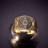 Vintage archange Metatron guerrier chevalier ange de vie sceau anneaux réglables pour hommes salomon kabbale anneau amulette esthétique 288u