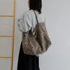 Bolsas de noche Gran capacidad Leopardo Impresión Bolsa de asas Bolso de lona Mujer Moda Moda Casual Compras Bolsa de hombro ecológica 231205