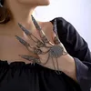 Charme Pulseiras Exagerada Dubai Thai Harness Dedo Anéis Pulseira Mulheres Chunky Pulso Cadeia Belly Dancer Halloween Cosplay Mão