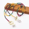 Chains GuaiGuai Jewelry Natural Cultured White Biwa Pearl Gold Plated Mix Color Jades Chain Long Necklace Keshi Pendant For Women