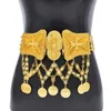 Overige mode-accessoires Gouden munten Metalen riemen India Buikdans Marokkaanse tailleketting Afghaans Turks Koerdistan Nationale jurk Lichaamssieraden voor dames 231205