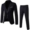 Herren-Anzüge, Blazer, Herren-Markenanzüge, Blazer, 3-teilig, weinrot, elegant, schmale Passform, Knopfleiste, Anzug, Weste, Party, Hochzeit, formell, Business, Freizeit, Terno 231205