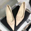 25% OFF Sports 2024 In spring summer the new string of Pearl Xiaofeng cat heel pointed shoes womens silk and satin Baotou thin high-heeled sandals