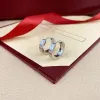 Projektantki kolczyki dla kobiet kolczyki luksusowe kolczyki o wysokim wypolerowanym kolorze z diamentowym tytanem stalowym kolczykiem