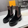 Women Designer Ruby Flat Ranger High Boots Ankle Boot Calfskin Chunky Martin Winter Shoes Laureate Platform Desert Lace Up Sneakers With Box