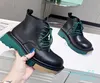 Vintage geruite katoenen laarzen Luxe designer dames gestreepte schoenen hoge veterschoenen Platform vrijetijdsschoen si