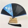 Kinesiska stilprodukter kinesiska stilprodukter 18 cm färg konst hantverk hand fläkt hög kvalitet hela bambu fällbara gåvor till bröllopsfest dhij1