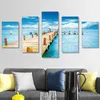 Gemälde Sea Pier 5D Diamond Five Connected Pieces Room Decoraitons 100% Full Drill Painting Home Decoration 231205