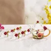Conjuntos de chá de vidro conjunto de chá bule de sete peças terno estilo europeu presente doméstico