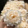 50PCS High Quality Silk Peony Flower Heads Wedding Party Decoration Artificial Simulation Silk Peony Camellia Rose Flower Wedding 3160