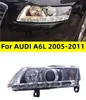 Faro delantero de coche para AUDI A6L 2005-2011, faro delantero LED DRL, faros de señal de giro, faro de xenón de doble lente