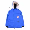 Piumini firmati Parka lungo Bianco Canada Duck Frangivento Donna Parka Colletto Giacca invernale Puffer Cappotto in vera pelliccia di lupo Artico all'ingrosso 2 pezzi Sconto del 10%