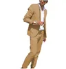 Garnitury męskie Wysokiej jakości moda zielony garnitur 2 sztuki podwójna klapa kurtka dla mężczyzn Business Casual Slim Blazer Party Wedding Suknia ślubna