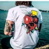 Stussys Camisetas Homens Hellstar Top Quality 100% Algodão Homens T-shirt Camiseta Gráfico Tees Mulheres Oversize Tee Skin Street Skull Demon 24 1ijs