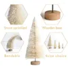 Decorazioni natalizie Mini albero Desktop Window Ornament White Cedar Needle Noel Xmas Year