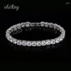 11 11 Bracciale tennis per donna con ciondolo 6mm rotondo zirconi cubici Pulseira gioielli da sposa classici Bracciale da donna12045