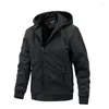 Men's Jackets Brand Warm Spliced Parka Men Casual Zipper Jacket And Hooded Windbreaker Windproof Coats Fashion Stand Collar Sport Wear