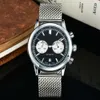 Projektant Hamilton Watch Men Chronograph Watches Cała Dial Work EnoJ Menwatch Wysokiej jakości kwarc Uhren Pasek ze stali nierdzewnej Data Montre Hamilton 845W