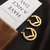 18K Altın Kaplama 925 Şerit Tasarımcıları Stud Cunring Gem Elmas İnci Mektubu Cazibesi Marka Kadın Tassel Kristal Küpe Düğün Partisi 238U