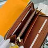 Designers en cuir à glissière simple portefeuille long sacs de soirée porte-monnaie portefeuille en relief avec boîte en série MVS en cuir278x