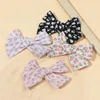 Hair Accessories Korean Style Fashion Bowknot Clips Girls Sweet Print Bow Hairpins Barrette Side Clip Headwear 4 Colors