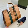 CC Bauletto Handtasche Ophidia Designer Duffle Bag Women Business Aktentasche Canvas Gurt Crossbody Schultertasche Griff Handtaschen Rot Gr3149