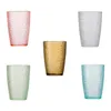 Wine Glasses Nuoy Acrylic Drinking Set Of 5 Clear Tumbler Cups In Colorful Design For Juice Water Beer Cocktails And