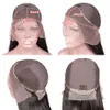 合成ウィッグ30インチストレートボーンHDレースフロントウィッグプリシェディングブラジルの透明13x4 250密度231205の女性に適した人間の髪